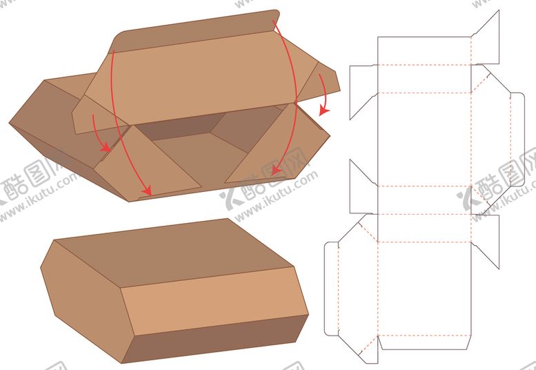 编号：34426909101456544091【酷图网】源文件下载-纸质包装盒刀模设计图