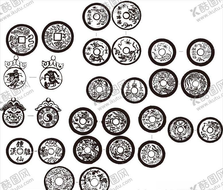 编号：85011210110628335328【酷图网】源文件下载-古代钱币铜币古铜钱