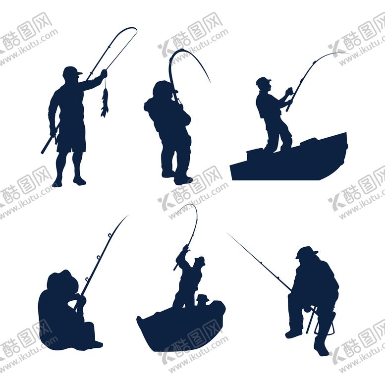 编号：70299010210905454688【酷图网】源文件下载-钓鱼剪影