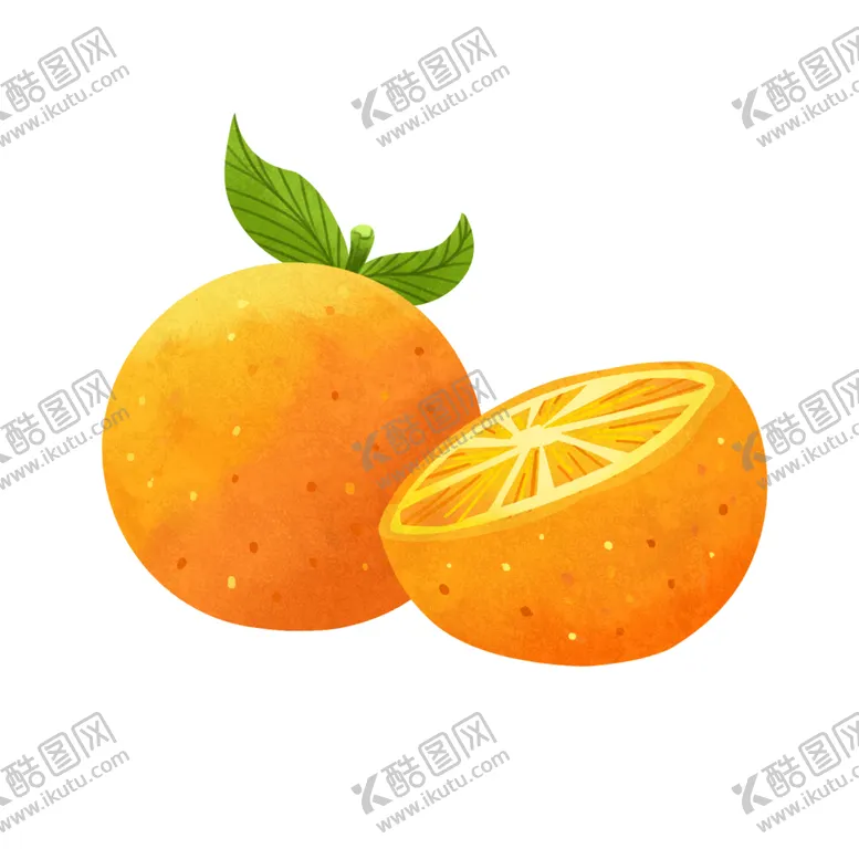 编号：34445201271333492831【酷图网】源文件下载-手绘可爱卡通写实水果图橙子图片
