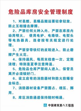 危险品库房安全管理制度