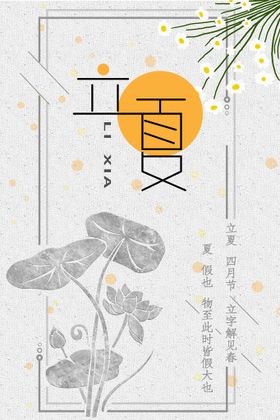 立夏春分海报荷花春分高端节气稿