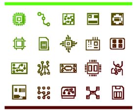 绿色科技芯片图标