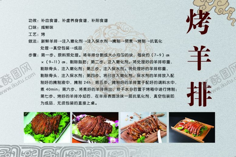 编号：76612511300048205100【酷图网】源文件下载-烤羊排介绍好处