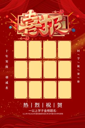 喜报海报