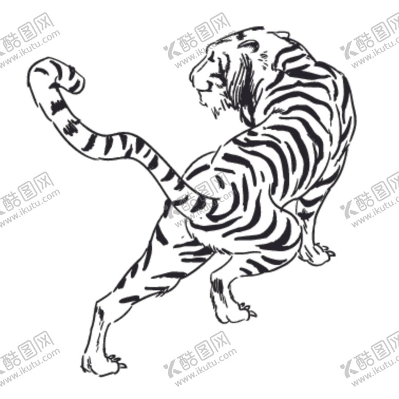 编号：73509809201119481623【酷图网】源文件下载-创意老虎插画图案