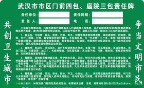 门前四包责任牌