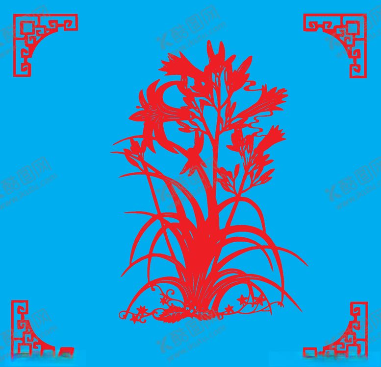 编号：95353504170155247900【酷图网】源文件下载-油菜花剪纸