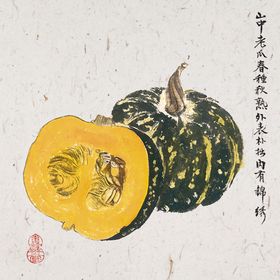 手绘蔬菜餐厅装饰画