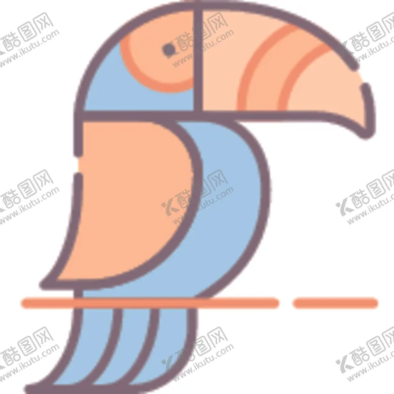 编号：96674907021444231394【酷图网】源文件下载-简笔鹦鹉