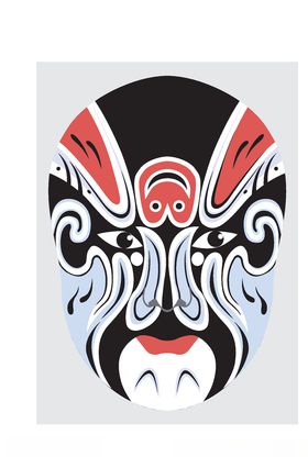 中国风传统京剧脸谱