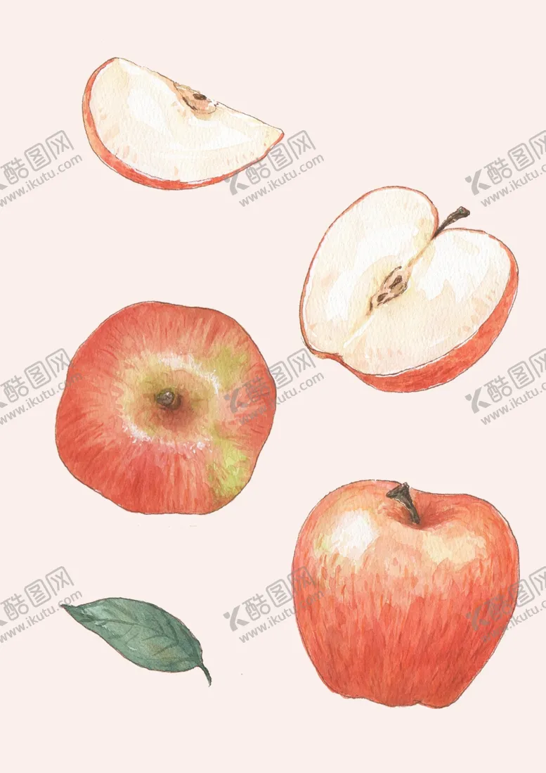 编号：76036604161222461065【酷图网】源文件下载-水彩水果