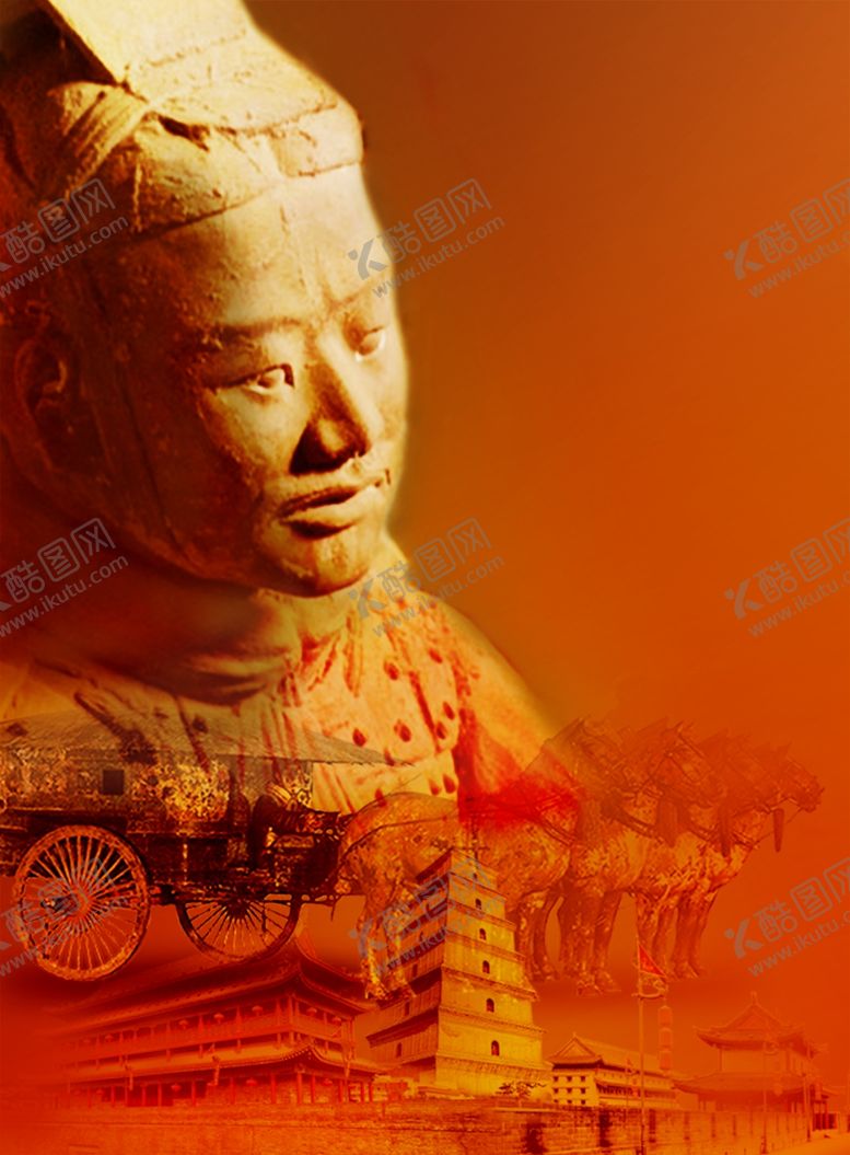 编号：68244210200454356746【酷图网】源文件下载-兵马俑合成海报