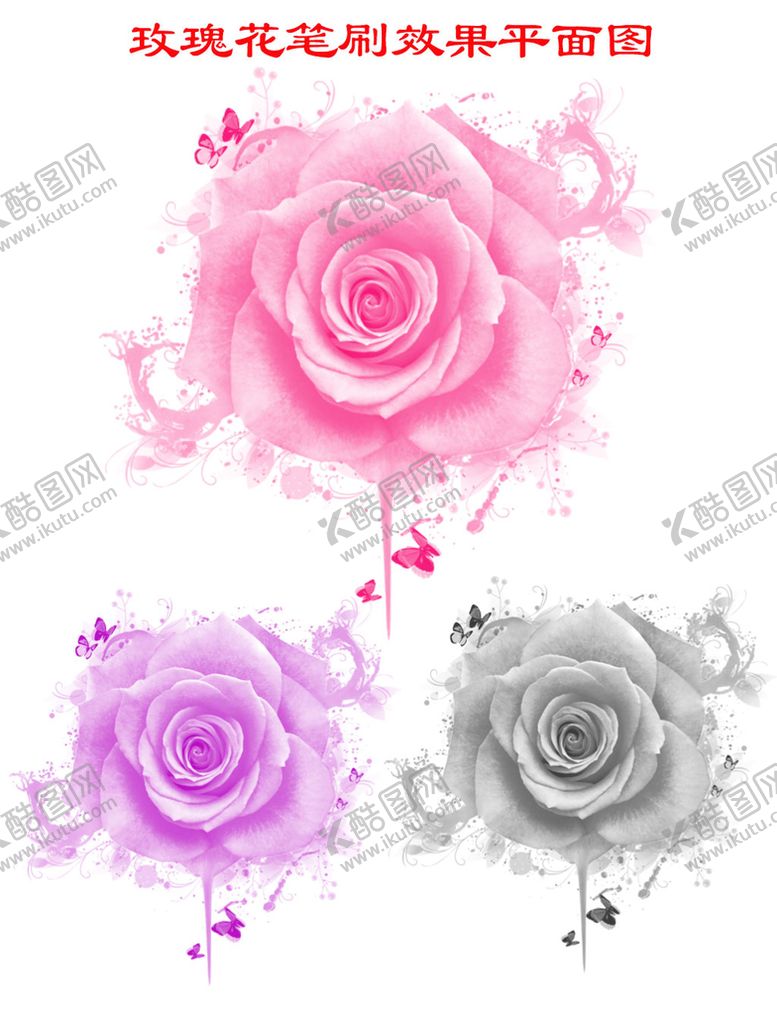 编号：33231501171232418417【酷图网】源文件下载-一朵漂亮的玫瑰花笔刷
