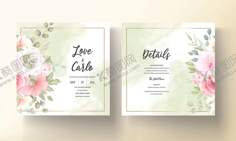 编号：91558904180301422902【酷图网】源文件下载-婚礼结婚请柬邀请函