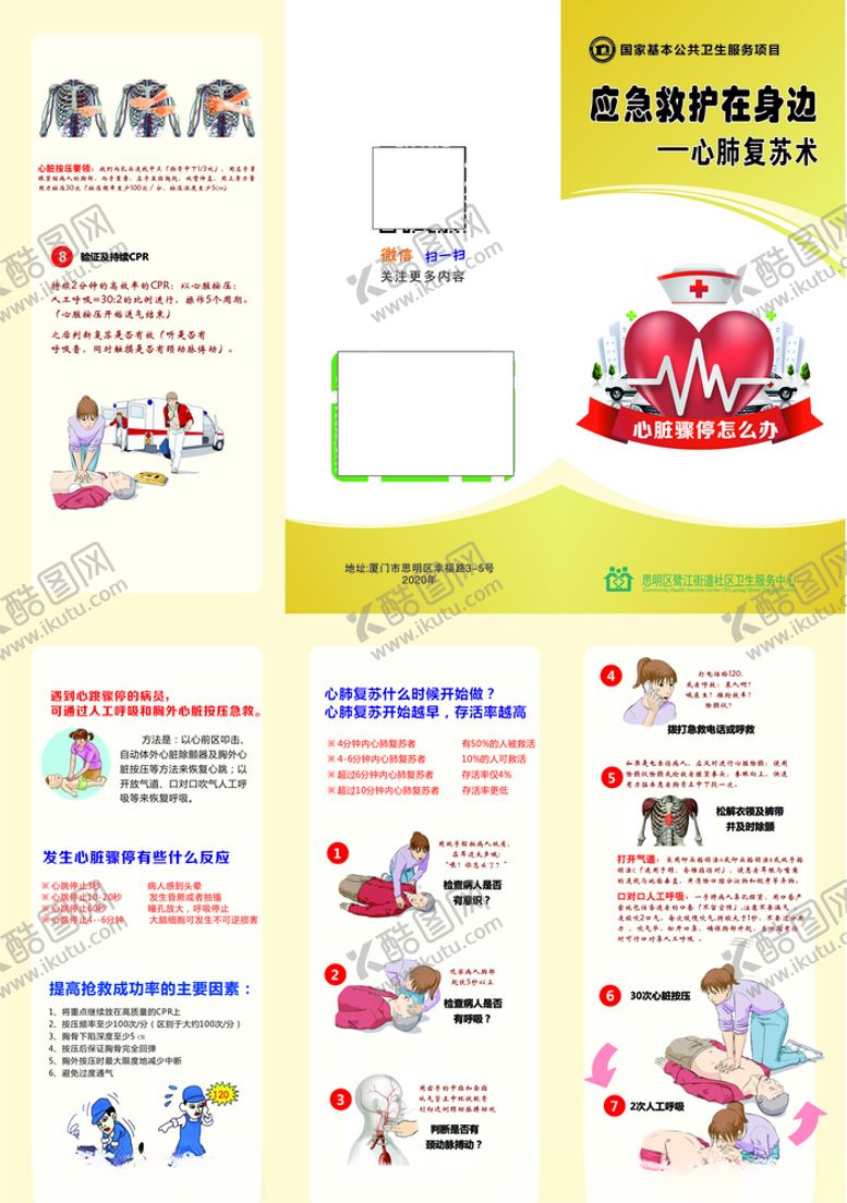 编号：92957810122119026301【酷图网】源文件下载-心肺复苏折页