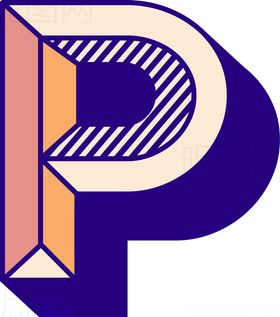 金属字母P