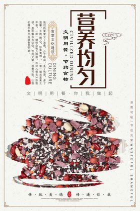 食堂文化食堂标语图片口号展板挂画美德