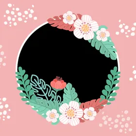 花纹边框爱心理小