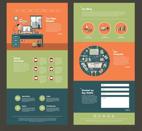 多彩商务信息图表模板