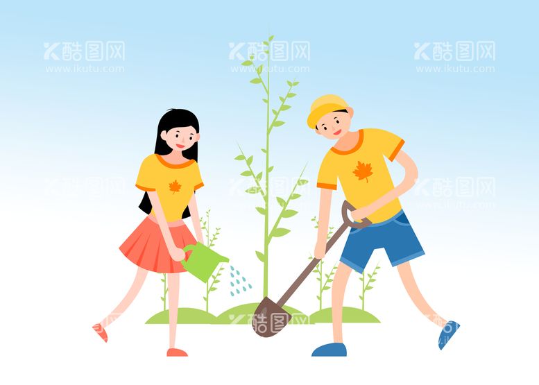 编号：33703211080901557940【酷图网】源文件下载- 学生植树 