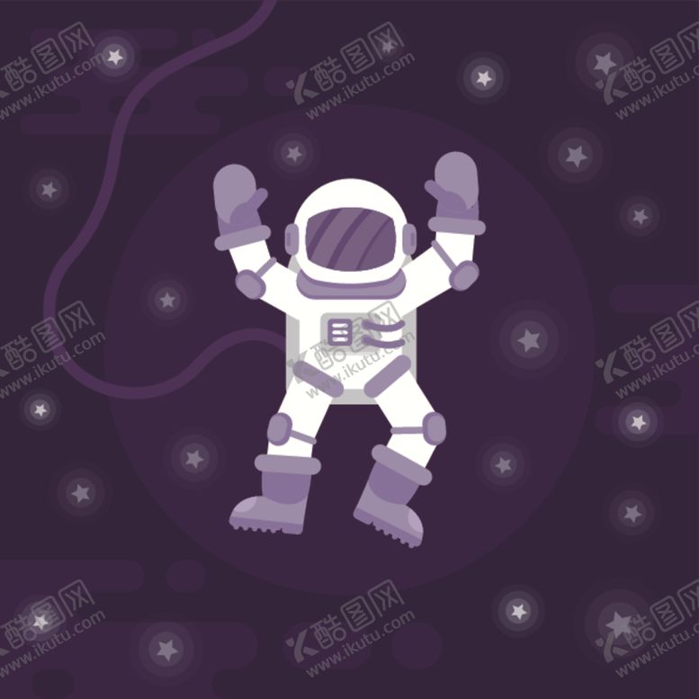 编号：73468807050524042161【酷图网】源文件下载-宇航员插画