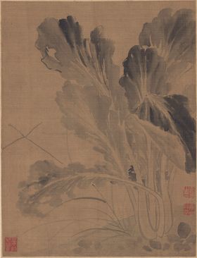清代恽寿平花草绘画