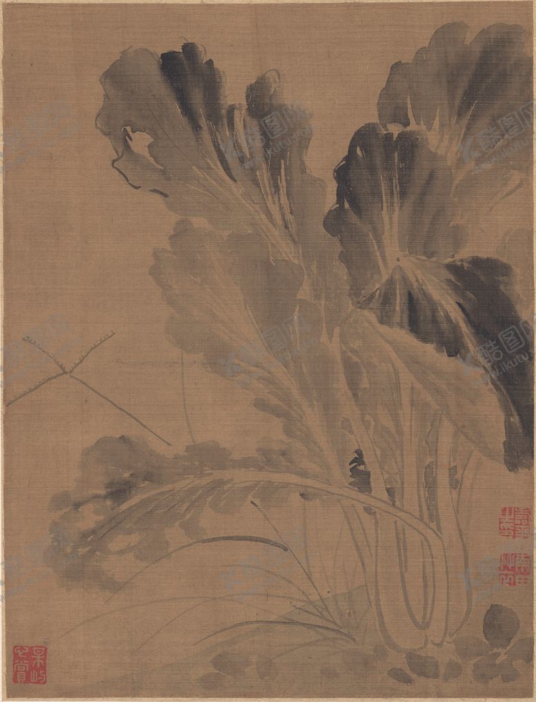 编号：83685610231518564483【酷图网】源文件下载-清代恽寿平花草绘画