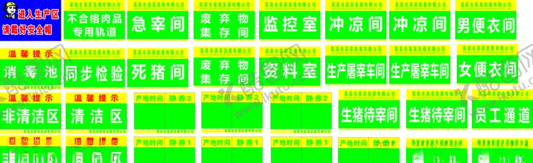 编号：86082506250817059736【酷图网】源文件下载-食品加工指示牌