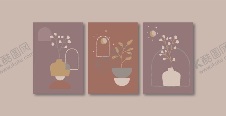 编号：95834409271611201436【酷图网】源文件下载-简约风植物装饰插画