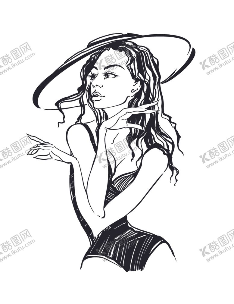编号：88356506262215443175【酷图网】源文件下载-女性插画