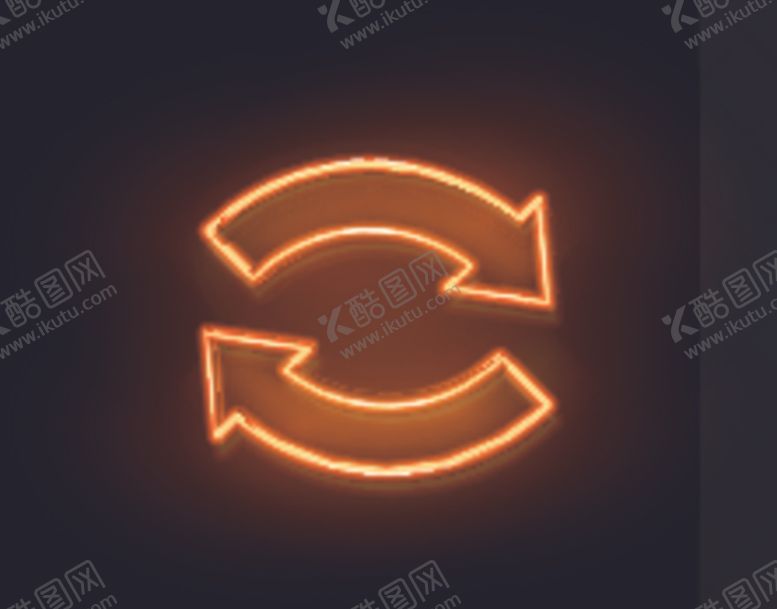 编号：92256309240526523440【酷图网】源文件下载-霓虹灯箭头