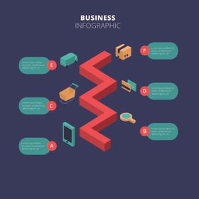 商务图标业信息表购物银行统计工业信息表