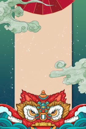 中国风国潮背景插画图片