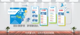企业文化墙简介照片美陈背景