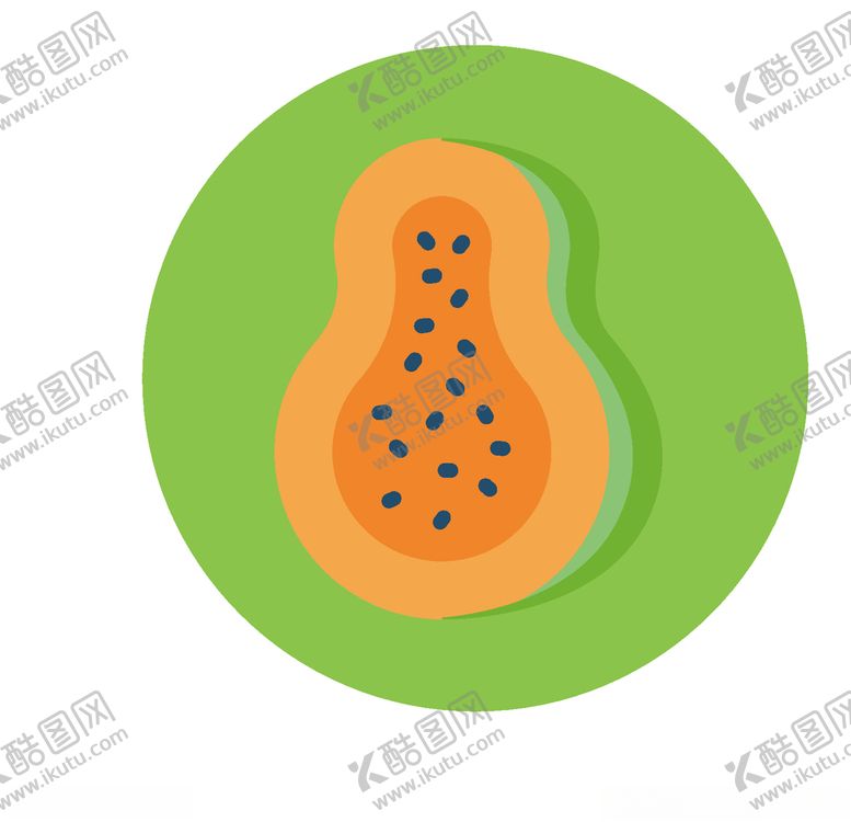 木瓜蔬果简笔图卡通卡通蔬菜