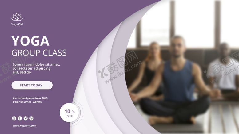编号：40871809140716323606【酷图网】源文件下载-瑜伽馆banner设计