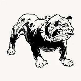 矢量卡通斗牛犬