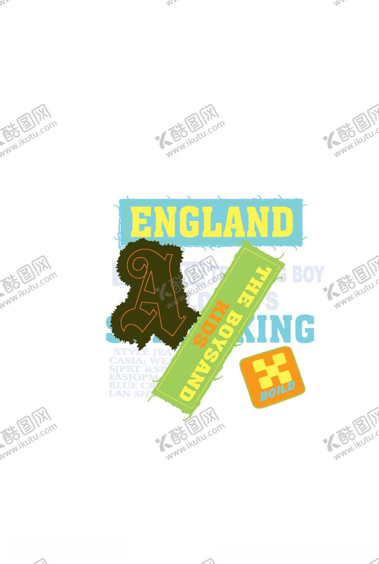 编号：76059609192204409173【酷图网】源文件下载-字母印花