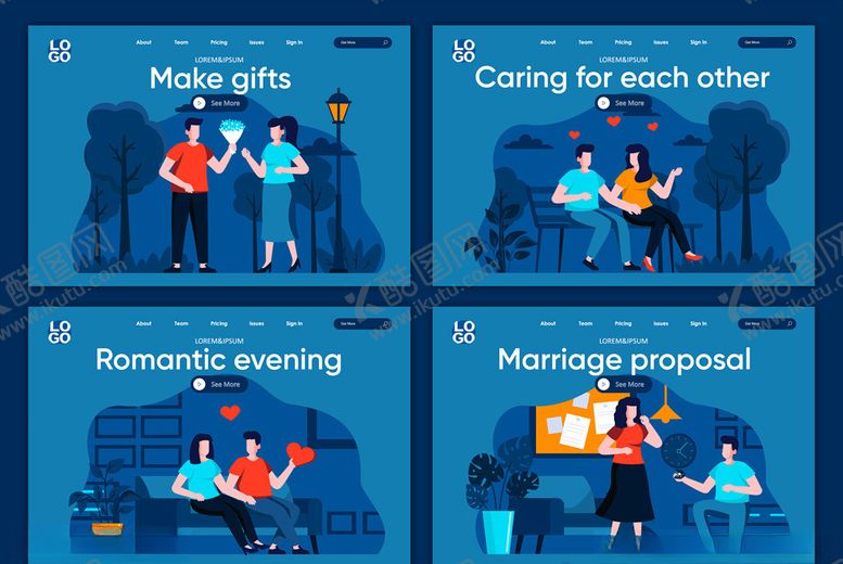 编号：46833809211503239683【酷图网】源文件下载-情侣插画