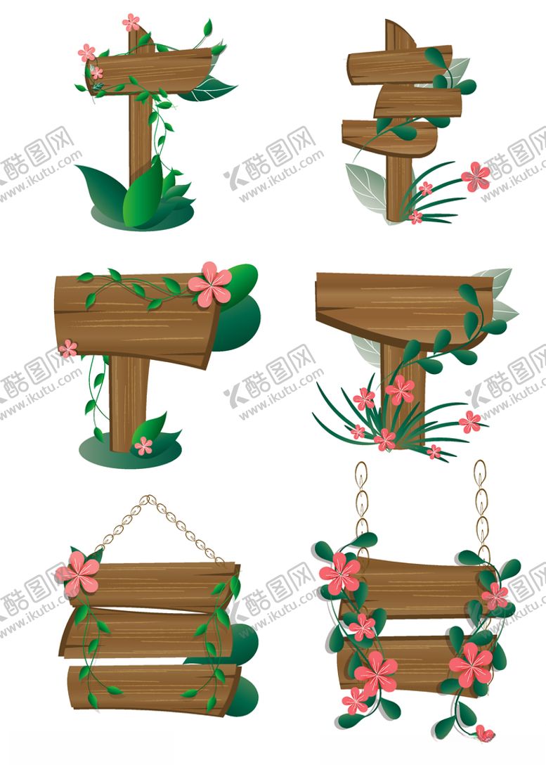 编号：14411009131057351669【酷图网】源文件下载-植物木板提示框