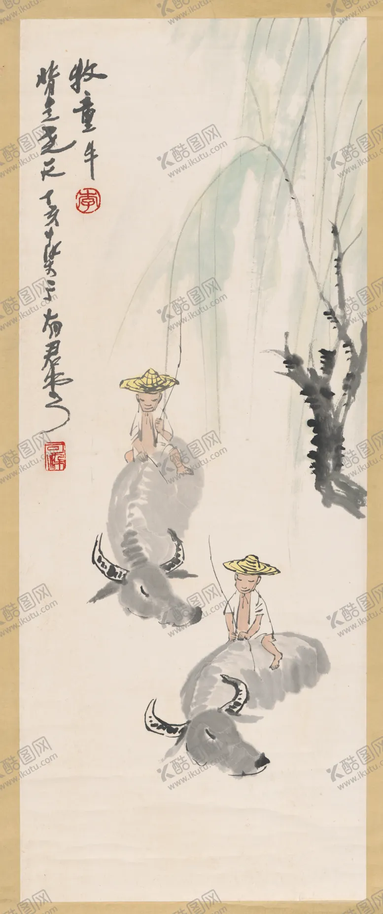 编号：51332406291246164131【酷图网】源文件下载-牧童牛图轴