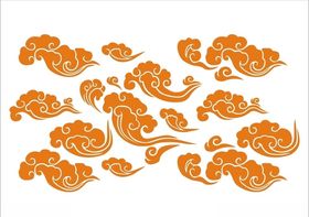 祥云花纹背景矢量素材