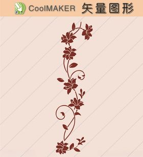 花草剪纸花草壁纸简洁手绘