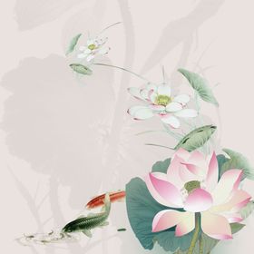 国画荷花江