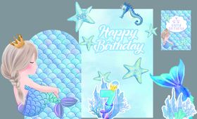 梦幻美人鱼生日派对装饰