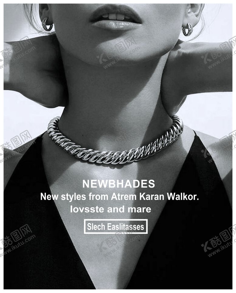 编号：28277406190514058905【酷图网】源文件下载-英文女孩项链模特