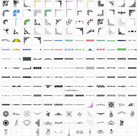 多样花卉边框素材集合