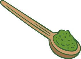 抹茶相关卡通绿色矢量图