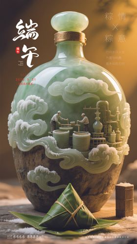 端午节节日移动端海报